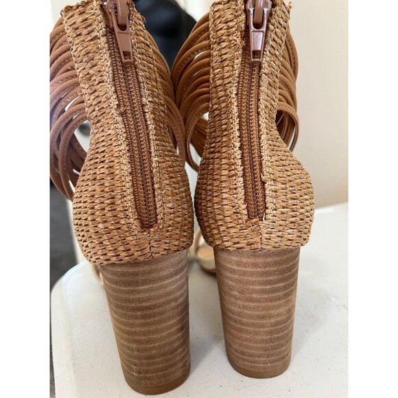 Women’s Wicker Heeled Sandal Shoes Size 9 #135 - Picture 10 of 12